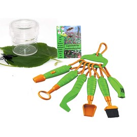 MEDUP 6-in-1 Researcher Set Naturalist Tool for Children and 5x Cup Magnifier with Magnifying Book