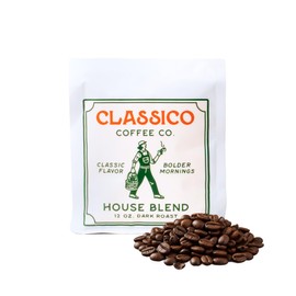 Terra Kaffe Classico House Blend Coffee – Dark Roast Whole Bean – Low Acid, Low Oil – Designed for Super Automatic Espresso Machines – Fresh Small-Batch Roasted – 12 oz – All Brew Methods