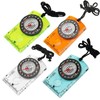 YUFFQOPC 4pcs Compass Navigation,Orienteering Compass,Baseplate Compass with Adjustable Declination,Magnifier,Ruler,Scale,Multifunctional Orienteering
