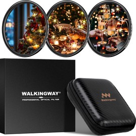 Walking Way 46MM 4/6/8 Points Star Filter Set Twinkle Effect Star Lens Filter, Cross-Screen Filter, Slim Sparkling Effect Camera Star Filter with Lens Filter Case