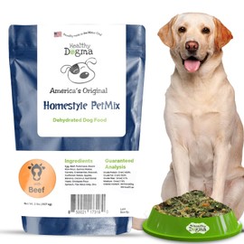 Healthy Dogma - Homestyle PetMix Dehydrated Dog Food with Beef & Raw, Clean Ingredient - No Preservatives, Homemade Dog Food (Homestyle PetMix with Beef, 2 lbs)