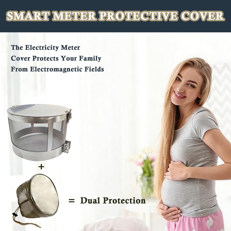 Stainless Steel 304 Smart Meter Cover and Fabric WiFi Blocker