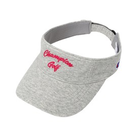 Champion CW-ZG702C Sun Visor, 100% Cotton, Adjuster, Graphic Logo Print, Women's Visor, Accessories Golf, oxford grey