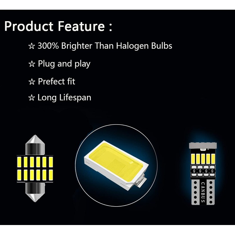 AWALITED 17pcs Pilot Interior LED Lights Kit Super Bright LED