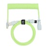 Tez Cables Green Coiled Cable Aviator for Mechanical Keyboards E-Series