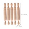 Zerodeko 30pcs Mini Wood Rolling Pin Miniature Rolling Pin Wooden