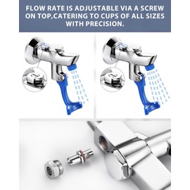 Glass Filler Faucet Wall Mount: WOWOW Push Water Bottle Filling Station Solid Brass, Commercial Water Filler Faucet for Bar, Diner, Cafe, Restaurant, Kitchen and Coffee Shop, 3/8 Male Inlet