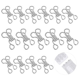 Ymapinc 100pcs Hook and Eye Closures for Clothing, Iron Bra Clasp Replacement Hooks and Eyes for Sewing, Bra Hook for Straps Closure Sewing Hooks for Clothing - Silver