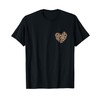 leopard Heart Animal Leopard Cheetah Print Heart Pocket T-Shirt