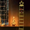 Christmas Ornament, Outdoor Ladder, Santa, Illumination Light, Waterproof, LED, USB