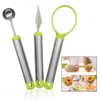 Xrten Multifunctional Fruit Cutter Set, Stainless Steel Melon Cutter, Fruit