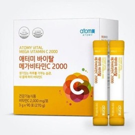 Atomy 애터미 바이탈 메가비타민C 2000 3g x 90포 (AD) Atomy Vital Mega Vitamin C 2000 3g x 90 sachets (AD)