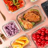 C CREST Food Storage Glass Containers Set of 12 with