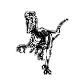WickedGoodz Raptor Decal - Dinosaur Bumper Sticker - Perfect for Laptops Tumblers Windows Cars Trucks Walls