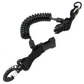 Scuba Choice Scuba Diving Shark Coil Lanyard with 1 Snap and Quick Release Buckles