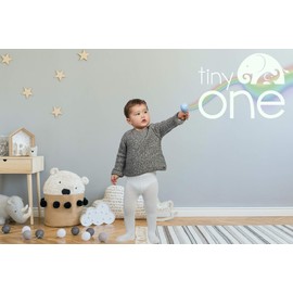 Tiny One Tights Baby & Children Allergen-Free Organic Cotton Elastic Baby Tights with Non-Slip Waistband for Girls and Boys Durable & Comfortable Tights from 50 to 86 cm, Plain colours - set of 2