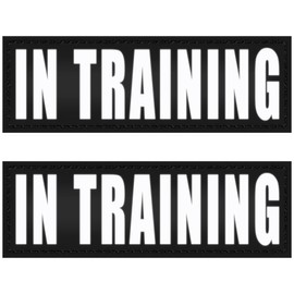 IronSeals 2 Pack Reflective Dog Patches for Harness, Removable Patches with Reflective Printed in Training for Emotional Support Therapy Dog Vest Harness Collar