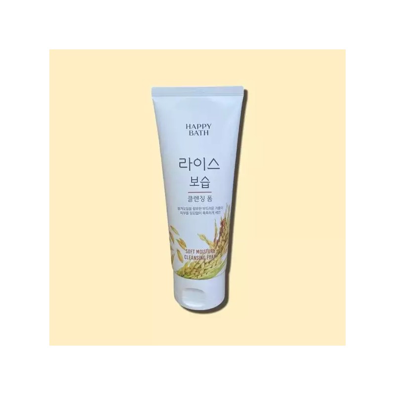 Happy Bath [해피바스] 라이스 보습 클렌징폼 200g 2개 Happybath Rice