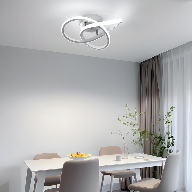 LED Ceiling Light, White, 30 W, 3300 lm, LED Ceiling