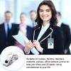 luis 100 Pcs Portagafete Metalico Con Banda Plastica Y Broche