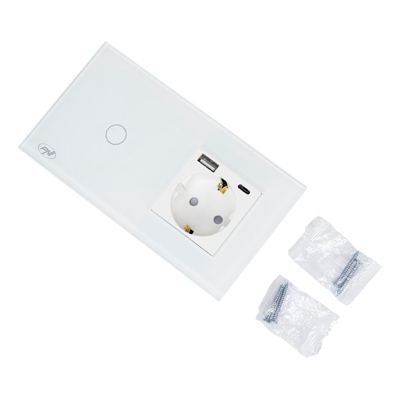 PNI SH115W Single Glass Switch with Touch Function Combined with