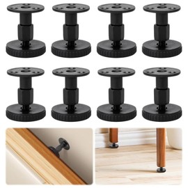 Teokantz Pack of 8 Wall Spacers, Adjustable Bed Frame, Anti-Shake Tool, Adjustable Bed Frame and Adjustable Furniture Feet for Sofa, Cabinet, Room Wall (8 x 47-64 mm)