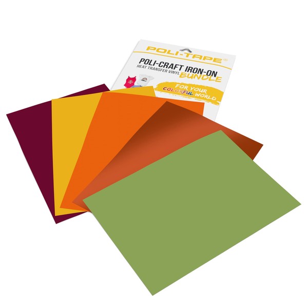 Poli-Kraft Iron-On Bundle Fall/Autumn, 5 x Poli-flex® Turbo®, Turbo-Fast Transfer