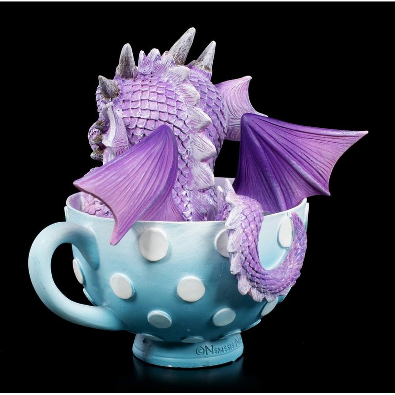 Fantasy Dragon Figurine Sitting in a Cup - Cutieling in