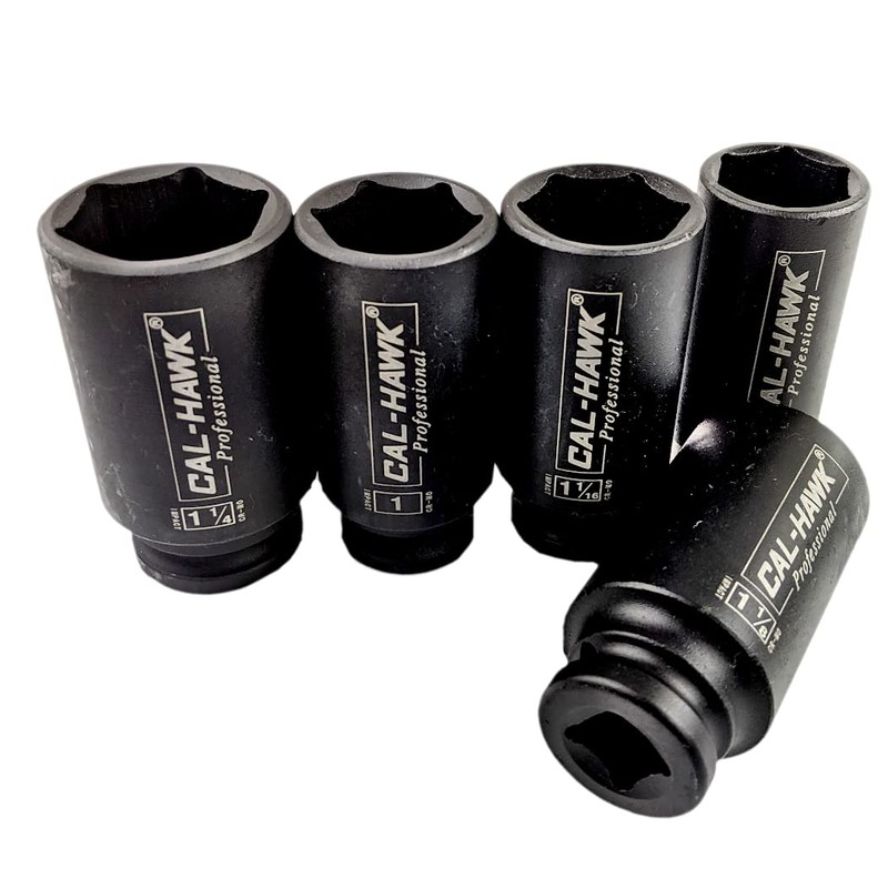 CAL-HAWK 14Pc 1/2" DR Chrome Molybdenum Steel Deep Impact Socket