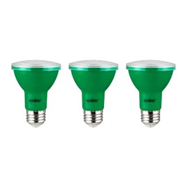 Sunlite 40251 LED PAR20 Colored Recessed Light Bulb, 3 Watt (50w Equivalent), Medium (E26) Base, Floodlight, ETL Listed, Amber, 3 Count