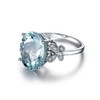 Wenbin Fashion Lady Natural Stone Topaz Ring Blue Topaz Bow