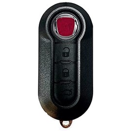 Replacement Remote Control Key Compatible with Fiat Grande Punto Evo Panda Bravo Stilo 500L and Lancia Y Delta Musa abarth Shell with 3 Button Blade + Logo + Keychain Included