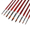 9 Pcs Pointed Round Paint Brushes Set with Synthetic Sable