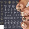 6 Sheets Christmas Nail Art Stickers 3D Self-Adhesive White Snowflake
