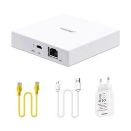 LoraTap Smart Home ZigBee Gateway Hub for LoraTap ZigBee Sub-Devices: Home Automation with Smart Life Tuya App Control and RJ45 Ethernet Connection