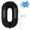 Tellpet Black Number 10 Balloons, 10th Birthday Party Balloons, 40