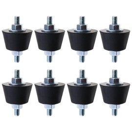 VGOL 8 Pieces M8 Shock Absorbing Rubber Bearings Shock Absorber Shockproof Rubber Feet Vibration Insulation Pad Accessories for Air Conditioning