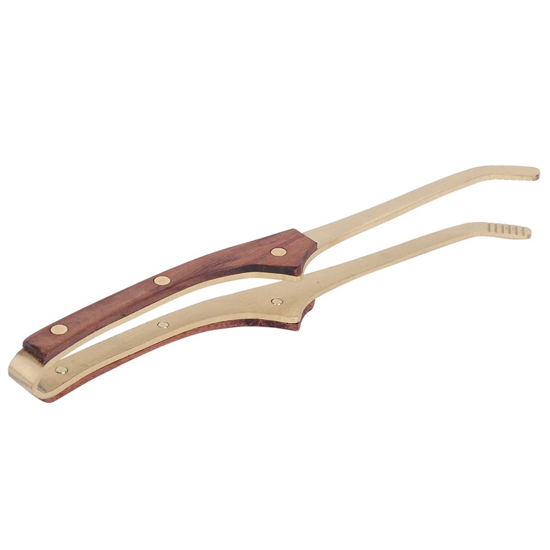 Antihot Wood Copper Tea Clip NonSlip Tea Set Tweezers Tea