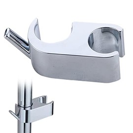 Shower Head Holder for Slide Bar, Universal 0.9-1in(23-25mm) Shower Riser Rail ,Multifunctional Shower Bracket Arm ABS Chrome Plated