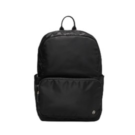 Pander 22L Casual Daypack Everyday Backpack with Luggage Sleeve Smooth Webbing Handle Professional Commuter School Bag, Black