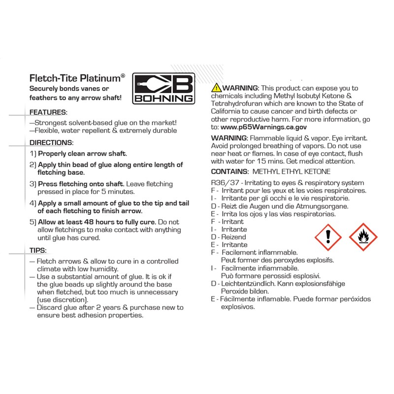 Bohning Platinum Fletch Tite 3/4oz