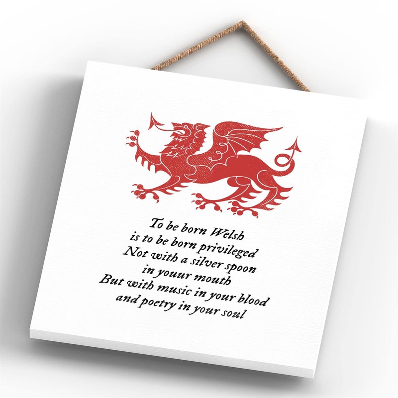 Global Designs To Be Born Welsh Dragon Sign Decorative Hanging