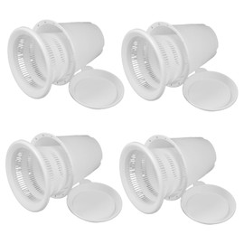 GANAZONO Round Plastic Orchid Pot with Drainage Decor Flower Planter Small Indoor Planters for Succulents