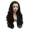 Meiyite Hair Wavy Long 26in Dark Brown Heavy Density Synthetic