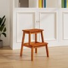 TREATLIFE HOME 2 Step Stool Made of Solid Acacia Wood,