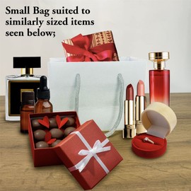 60th Birthday Gift Bag - White Paper with Rope Handles - Eco Friendly Small Gift Bag - Looks Great - Pink