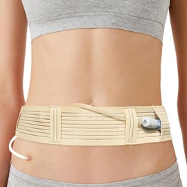 Peritonealdialyse Katheter gürtel, (2er) Bauchdialyse Gürtel für Männer und Frauen, verstellbarer atmungsaktiver Katheterschutzgürtel, Bauchdialysegürtel für PD, G, PEG, J-Schlauch fixiert (M)