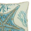 Saro Lifestyle Poly Filled Starfish Throw Pillow, Aqua, 20"
