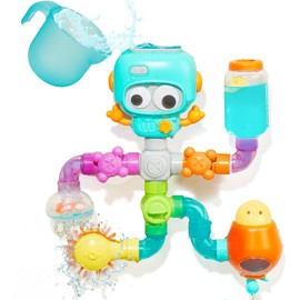 Kids Bath Toys, Bath Toys for 3+ Year Olds - Shower Wall Toys with Pipes and Valves That Toddlers with Interactive Features for Cognitive Development
