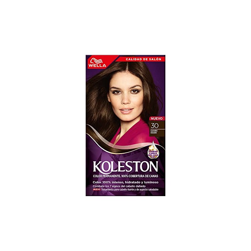 Koleston Tinte Permanente 30 Castaño Oscuro, 70 ml - Paquete